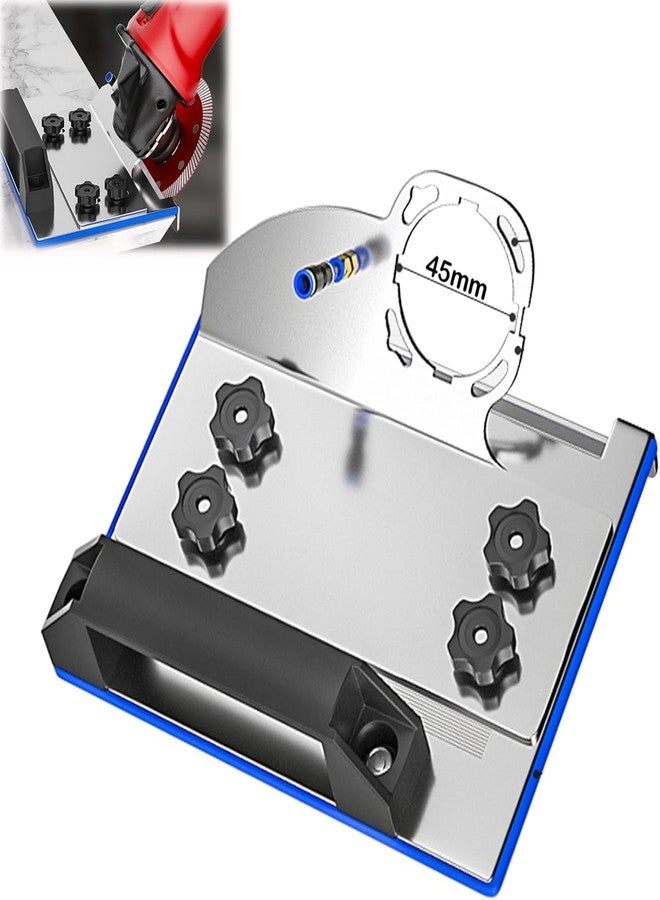 CATSON أداة كاتسون لشطف حواف البلاط بزاوية 45 درجة، حامل جلاخة زاوية لقطع البلاط بزاوية 45 درجة، قطع بلاط السيراميك والحجر والرخام والجرانيت والخشب، أداة جلاخة من سبائك الألومنيوم، أداة قطع البلاط المشطوف - Image 1